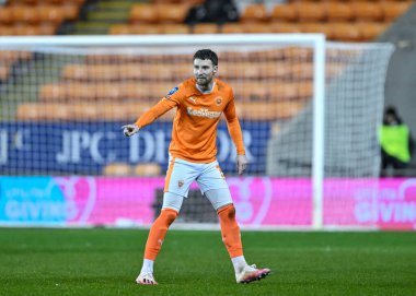 Blackpool 'dan James Husband, Bristol Street Motors Yarı Final Maçı sırasında Blackpool-Peterborough United' a karşı Bloomfield Road, Blackpool, İngiltere, 20 Şubat 202