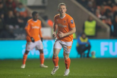 Blackpool 'dan Shayne Lavery Bristol Street Motors Yarı Final Maçı sırasında Blackpool-Peterborough United' a karşı Bloomfield Road, Blackpool, İngiltere, 20 Şubat 202