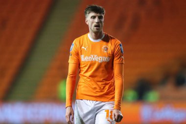 Blackpool 'dan Jake Beesley Bristol Street Motors Yarı Final Maçı' nda Blackpool-Peterborough United 'a karşı Bloomfield Road, Blackpool, İngiltere, 20 Şubat 202