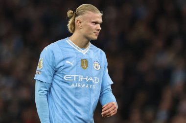 Manchester City ile Brentford arasındaki Premier League maçı sırasında Manchester City 'den Erling Haaland 20 Şubat 202' de Etihad Stadyumu 'nda karşı karşıya geldi.
