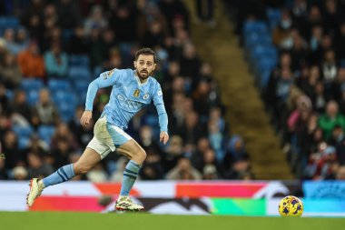Manchester City 'den Bernardo Silva, 20 Şubat 202' de Etihad Stadyumu 'nda Manchester City ile Brentford arasındaki Premier League maçında topu aldı.