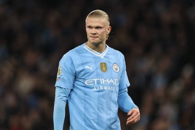 Manchester City ile Brentford arasındaki Premier League maçı sırasında Manchester City 'den Erling Haaland 20 Şubat 202' de Etihad Stadyumu 'nda karşı karşıya geldi.