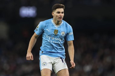Manchester City 'den Julin Ivarez Premier League maçında Manchester City, Etihad Stadyumu' nda Brentford 'a karşı, 20 Şubat 2024