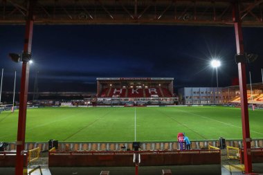 Sewell Group Craven Parkı 'nın Betfred Süper Lig 2. Raundu' nda Hull KR, Leeds Gergedan 'a karşı Sewell Group Craven Park, Kingston' da 22 Şubat 202 tarihinde Hull, Birleşik Krallık 'ta oynanan karşılaşma.