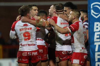 Hull KR 'dan Sauaso Sue, 22 Şubat 202' de İngiltere 'nin Hull kenti Kingston' da oynanan Sewell Group Craven Park 'ta oynanan Betfred Süper Lig 2.