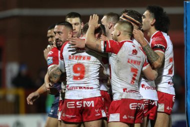 Hull KR 'dan Sauaso Sue, 22 Şubat 202' de İngiltere 'nin Hull kenti Kingston' da oynanan Sewell Group Craven Park 'ta oynanan Betfred Süper Lig 2.