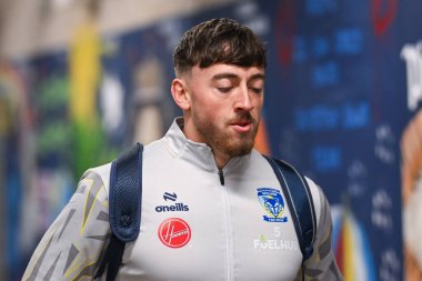 Warrington Wolves 'tan Matty Ashton, 23 Şubat 202' de İngiltere 'nin Warrington şehrindeki Halliwell Jones Stadyumu' nda oynanan Warrington Wolves vs Hull FC maçında Betfred Süper Lig 2.