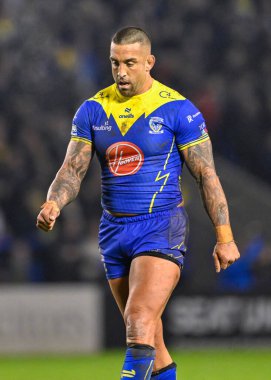 Warrington Wolves 'tan Paul Vaughan, Betfred Süper Lig 2. Raundunda Warrington Wolves, Hull FC' ye karşı Halliwell Jones Stadyumu, Warrington, Birleşik Krallık, 23 Şubat 202
