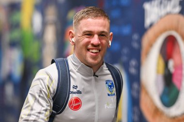 Warrington Wolves 'tan Matt Dufty, 23 Şubat 202' de İngiltere 'nin Warrington kentinde oynanan Warrington Wolves vs Hull FC maçından önce geldi.