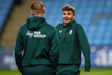 Preston North End 'den Ryan Ledson, Coventry City, Coventry Building Society Arena, Coventry, İngiltere, 23 Şubat 202' de Preston North End 'e karşı oynanan Sky Bet Şampiyonası karşılaşması öncesinde geldi.