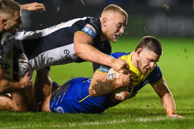 Warrington Wolves 'tan Danny Walker, 23 Şubat 202' de Warrington Jones Stadyumu 'nda oynanan Warrington Wolves vs Hull FC maçında, Betfred Süper Lig' in ikinci raunduna çıkıyor.