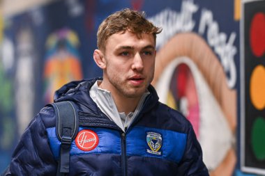 Warrington Wolves 'tan Sam Powell, 23 Şubat 202' de İngiltere 'nin Warrington kentinde oynanan Warrington Wolves vs Hull FC karşılaşmasında Betfred Süper Lig 2.