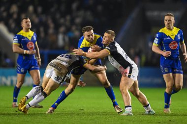 Warrington Wolves 'tan James Harrison, Betfred Süper Lig 2. Raundunda Jordan Lane Hull FC tarafından Halliwell Jones Stadyumu, Warrington, Birleşik Krallık' ta oynanan Warrington Wolves vs Hull FC maçında yenildi.