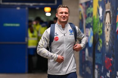 Warrington Wolves takımından Josh Drinkwater, 23 Şubat 202 tarihinde Warrington, Warrington 'daki Halliwell Jones Stadyumu' nda oynanan Warrington Wolves vs Hull FC karşılaşmasında Betfred Süper Lig 2.