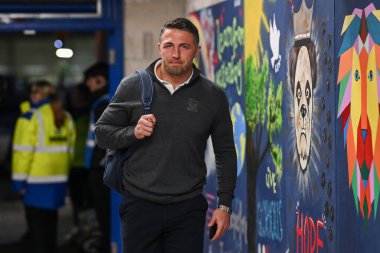 Sam Burgess Warrington Wolves 'un baş antrenörü, 23 Şubat 202' de Warrington, Warrington 'daki Halliwell Jones Stadyumu' nda oynanan Warrington Wolves vs Hull FC maçında Betfred Süper Lig 2.