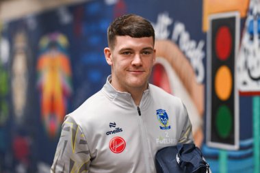 Warrington Wolves 'tan Josh Thewlis, 23 Şubat 202' de İngiltere 'nin Warrington şehrindeki Halliwell Jones Stadyumu' nda oynanan Warrington Wolves vs Hull FC maçında Betfred Süper Lig 2.