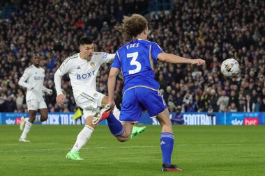 Leeds United takımından Jol Piroe, 23 Şubat 202 'de Leeds Road, Leeds' de oynanan Sky Bet Şampiyonası maçında şutunu atıyor. 