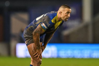 Warrington Wolves 'tan Paul Vaughan, Betfred Süper Lig 2. Raundunda Warrington Wolves, Hull FC' ye karşı Halliwell Jones Stadyumu, Warrington, Birleşik Krallık, 23 Şubat 202