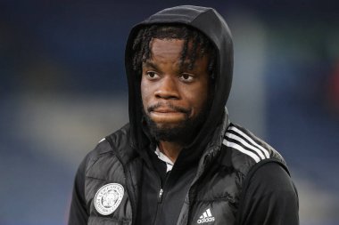 Leicester City 'den Stephy Mavididi, 23 Şubat 202' de Leeds Road, Leeds, İngiltere 'de oynanan Sky Bet Şampiyonası karşılaşması öncesinde Elland Road Stadyumu' na geldi.