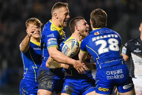 Danny Walker Warrington Wolves Celebrates His Try Betfred Super League — Stock Photo, Image