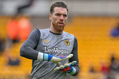 Wolverhampton Wanderers 'dan Jos S Premier League maçında ısınma turunda Wolverhampton Wanderers, Sheffield United' a karşı Molineux, Wolverhampton, Birleşik Krallık, 25 Şubat 202 