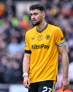 Wolverhampton Wanderers 'dan Max Kilman Premier League maçında Wolverhampton Wanderers, Sheffield United' a karşı Molineux, Wolverhampton, Birleşik Krallık 'ta, 25 Şubat 202