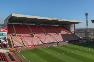 24 Şubat 202 'de Oakwell, Barnsley - Derby County maçı sırasında Oakwell' deki Barry Murphy standının genel görünümü