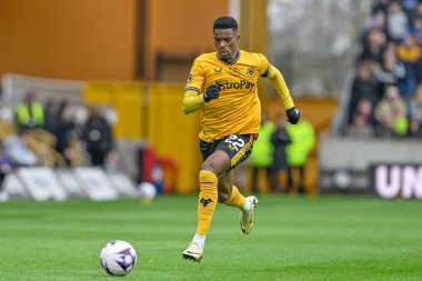 Wolverhampton Wanderers takımından Nlson Semedo, 25 Şubat 202 'de Molineux, Wolverhampton, Birleşik Krallık' ta oynanan Premier League maçında Wolverhampton Wanderers - Sheffield United maçında topu aldı. 
