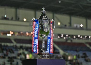Dünya Kulüpler Kupası karşılaşması öncesinde, Wigan Warriors - Penrith Panthers maçında Wigan, Wigan, Birleşik Krallık 'ta 24 Şubat 202 tarihinde oynanan Dünya Kulüpler Kupası karşılaşmasında