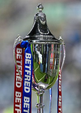 Dünya Kulüpler Kupası karşılaşması öncesinde, Wigan Warriors - Penrith Panthers maçında Wigan, Wigan, Birleşik Krallık 'ta 24 Şubat 202 tarihinde oynanan Dünya Kulüpler Kupası karşılaşmasında