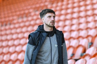 Blackpool 'dan Jake Beesley 24 Şubat 202' de Bloomfield Road, Blackpool, İngiltere 'de oynanan Blackpool-Bolton Wanderers maçında Sky Bet 1' in önüne geçti.
