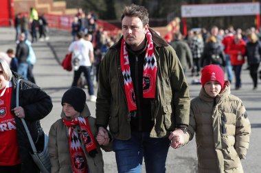 Barnsley taraftarları 24 Şubat 202 'de Oakwell, Barnsley - Derby County maçında Oakwell' e geldiler.
