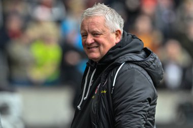 Chris Wilder Premier League maçında Sheffield United 'ın teknik direktörü Wolverhampton Wanderers, Sheffield United' a karşı Molineux, Wolverhampton, Birleşik Krallık 'ta 25 Şubat 202