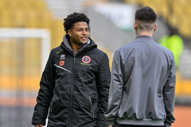 Sheffield United takımından Rhian Brewster, Premier League maçında Wolverhampton Wanderers 'a karşı Sheffield United' a karşı Molineux, Wolverhampton, İngiltere 'de 25 Şubat 202' de geldi.