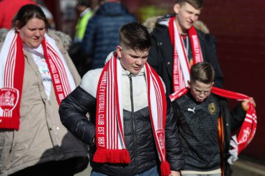 Barnsley taraftarları 24 Şubat 202 'de Oakwell, Barnsley, İngiltere' de oynanan Sky Bet Ligi 1 maçı sırasında geldiler.
