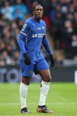 Chelsea 'den Axel Disasi, 25 Şubat 202' de Wembley Stadyumu 'nda Chelsea ile Liverpool arasında oynanan Carabao Kupası finalinde