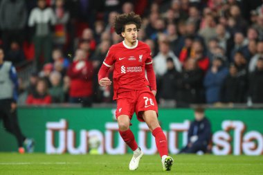 Liverpool 'lu Jayden Danns, 25 Şubat 202' de Wembley Stadyumu 'nda oynanan Carabao Kupası Finali' nde Chelsea-Liverpool maçında.