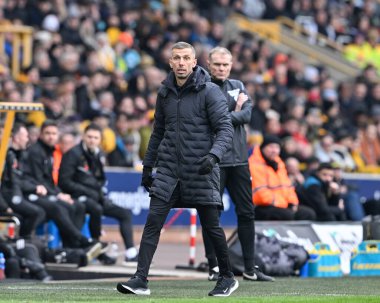 Wolverhampton Wanderers 'ın Gary O' Neil teknik direktörü, Premier League maçında Wolverhampton Wanderers, Sheffield United 'a karşı Molineux, Wolverhampton, Birleşik Krallık, 25 Şubat 202