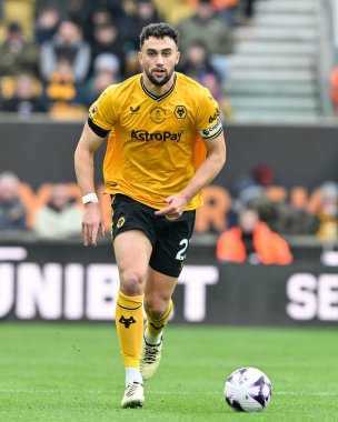 Wolverhampton Wanderers 'dan Max Kilman, Premier League maçında Wolverhampton Wanderers, Sheffield United' a karşı Molineux, Wolverhampton, Birleşik Krallık 'ta, 25 Şubat 202