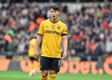 Wolverhampton Wanderers 'dan Hwang Hee-Chan, Premier League maçında Wolverhampton Wanderers, Sheffield United' a karşı Molineux, Wolverhampton, Birleşik Krallık, 25 Şubat 202