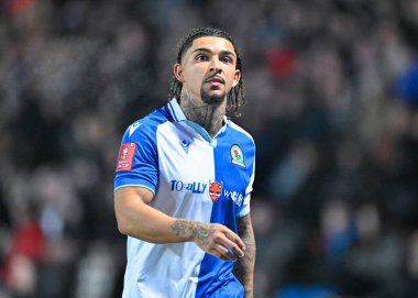 Blackburn Rovers takımından Tyrhys Dolan, Birleşik Krallık 'ın başkenti Blackburn' de oynanan 5. Raunt karşılaşmasında Blackburn Rovers 'a karşı.