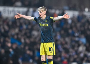 Newcastle United takımından Anthony Gordon, Birleşik Krallık 'ın Blackburn Park kentinde oynanan 5. Raund karşılaşmasında Blackburn Rovers' a karşı Newcastle United maçında, 27 Şubat 202