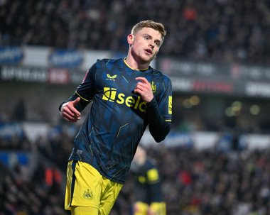 Newcastle United takımından Harvey Barnes, Birleşik Krallık 'ın Blackburn Park kentinde oynanan 5. Raundda oynanan Blackburn Rovers - Newcastle United maçında...
