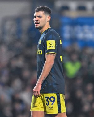 Newcastle United 'tan Bruno Guimares, Birleşik Krallık' ın Blackburn kentinde oynanan 5. Raunt karşılaşmasında Blackburn Rovers 'a karşı Newcastle United maçı, 27 Şubat 2024 