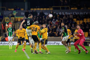 Brighton & Hove Albion takımından Lewis Dunk, 28 Şubat 202 'de İngiltere' nin Wolverhampton kentinde oynanan 5. Raunt FA Cup karşılaşmasında kalecilerin başına geçti.