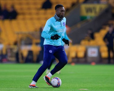 Brighton & Hove Albion takımından Danny Welbeck, 28 Şubat 202 'de İngiltere' nin Wolverhampton kentinde oynanan 5. Raund FA Cup karşılaşması öncesinde oynanan ısınma turunda Wolverhampton Wanderers ve Hove Albion 'a karşı