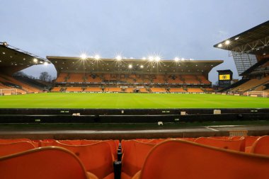 Birleşik Krallık 'ın Wolverhampton kenti Molineux' da Wolverhampton Wanderers ve Hove Albion 'a karşı oynanan 5. Raunt karşılaşması öncesinde stadyumun iç görünümü, 28 Şubat 202