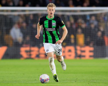 Brighton & Hove Albion takımından Jan Paul van Hecke, 28 Şubat 202 tarihinde İngiltere 'nin Wolverhampton kentinde oynanan 5.