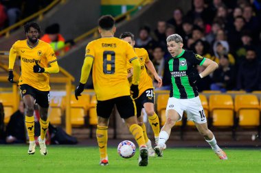 Brighton & Hove Albion 'dan Julio Enciso, 28 Şubat 202 tarihinde İngiltere' nin başkenti Wolverhampton 'da oynanan 5.