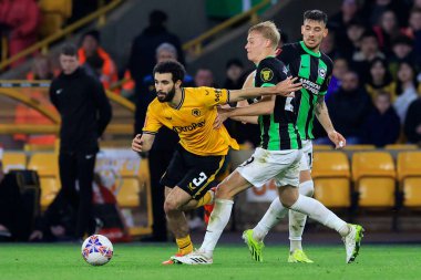 Wolverhampton Wanderers takımından Rayan Ait-Nouri ve Brighton & Hove Albion takımından Jan Paul van Hecke, Birleşik Krallık, Wolverhampton, Wolverhampton ve Hove Albion 'a karşı oynanan 5.